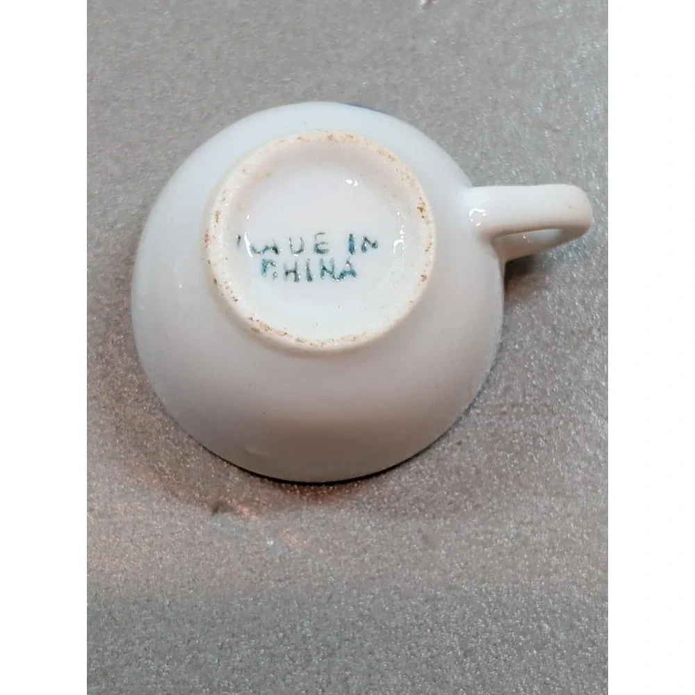 Vintage Miniature Porcelain Tea Set 13pc Floral Strombecker Keywick Dollhouse